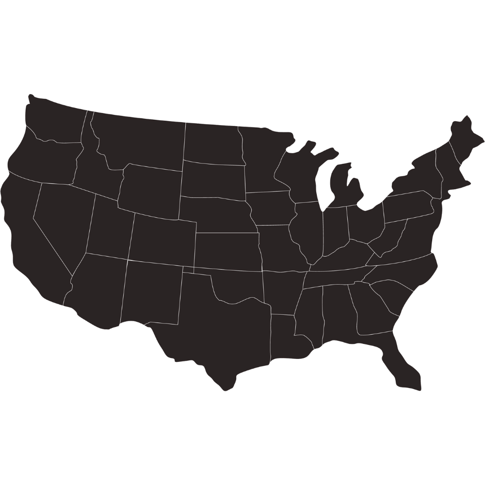 Nationwide service coverage map