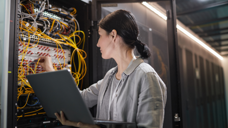 Network engineer checking a standard configuration used across multiple business locations