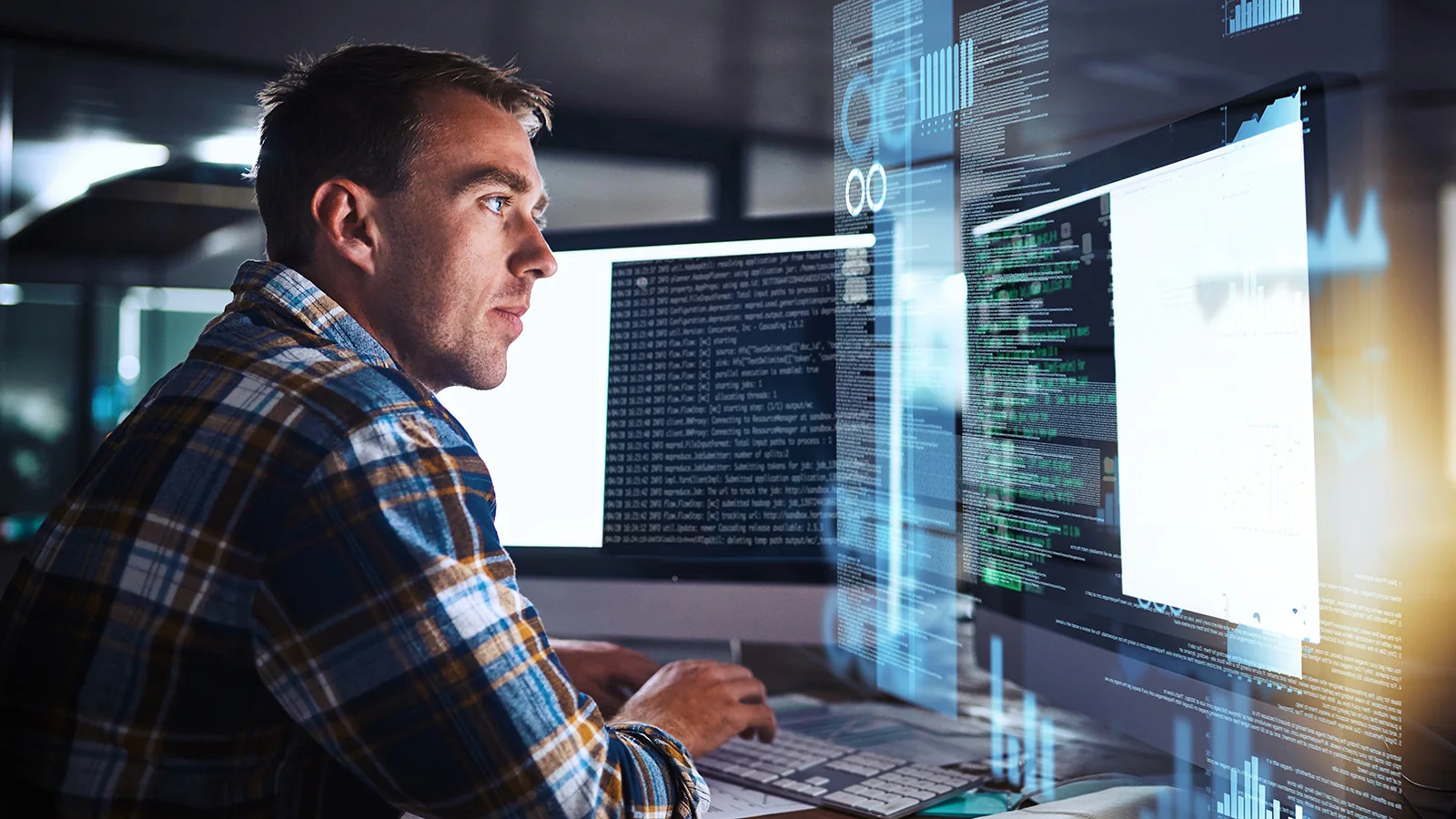 Technology services provider monitoring cybersecurity, MDR alerts, and threat response