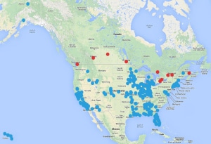 Map of Warehouse Locations